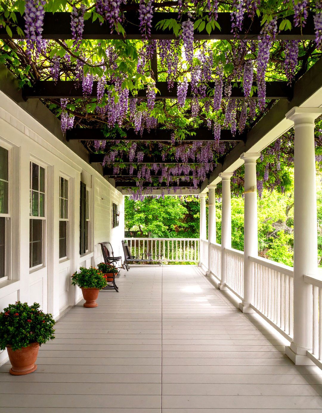 The Living Awning with Trellis - 30 front porch awning ideas