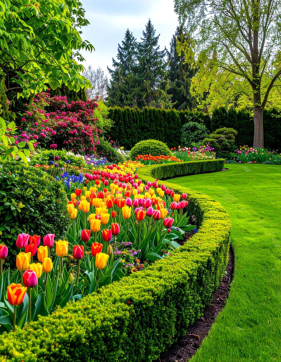 The Living Boxwood Hedge Border - 30 garden border ideas