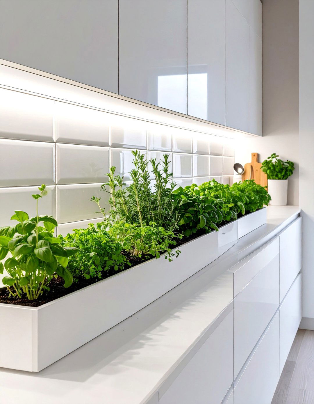 The Living Edge with Plants - 30 backsplash edge trim ideas