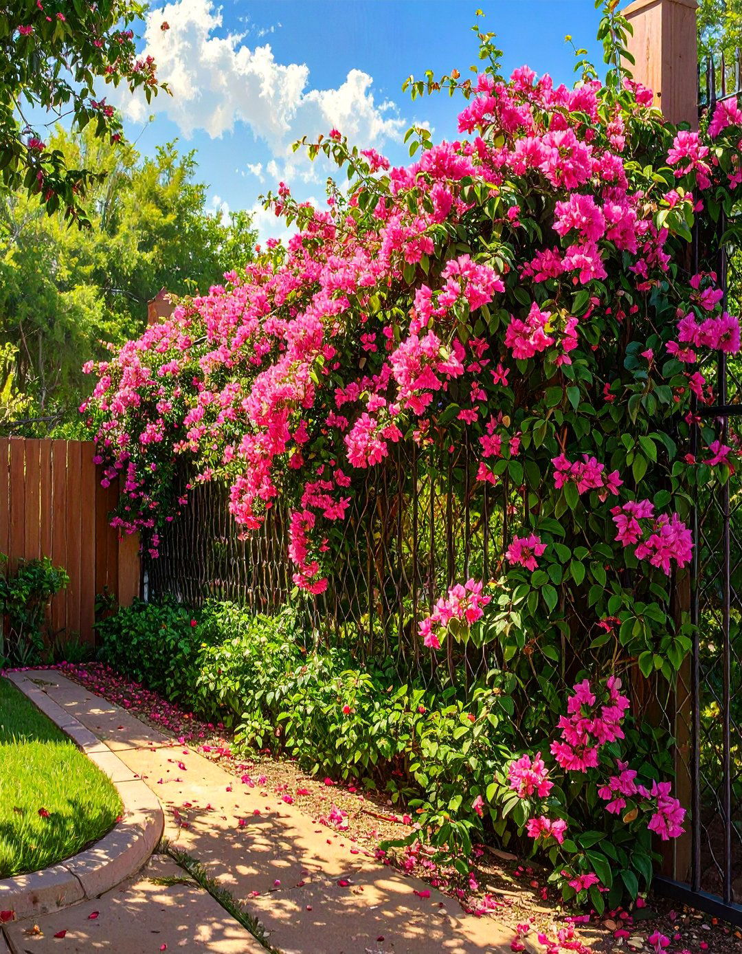The Living Fence with Climbing Vines - 30 arizona backyard ideas on a budget