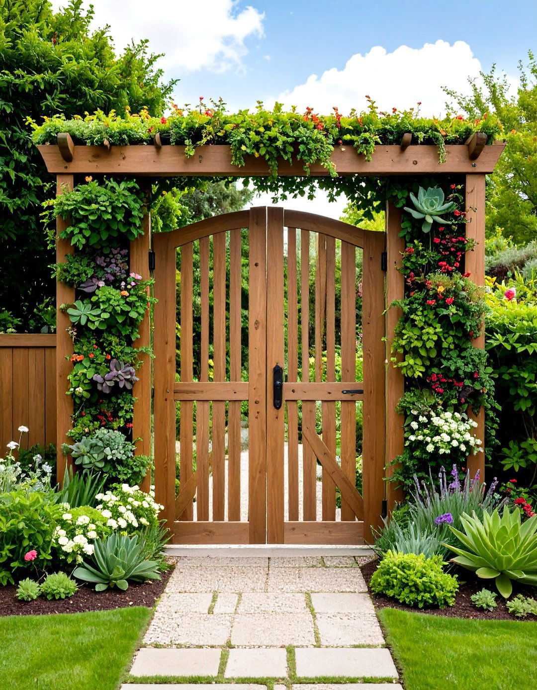 The Living Garden Gate - 30 diy garden gate ideas