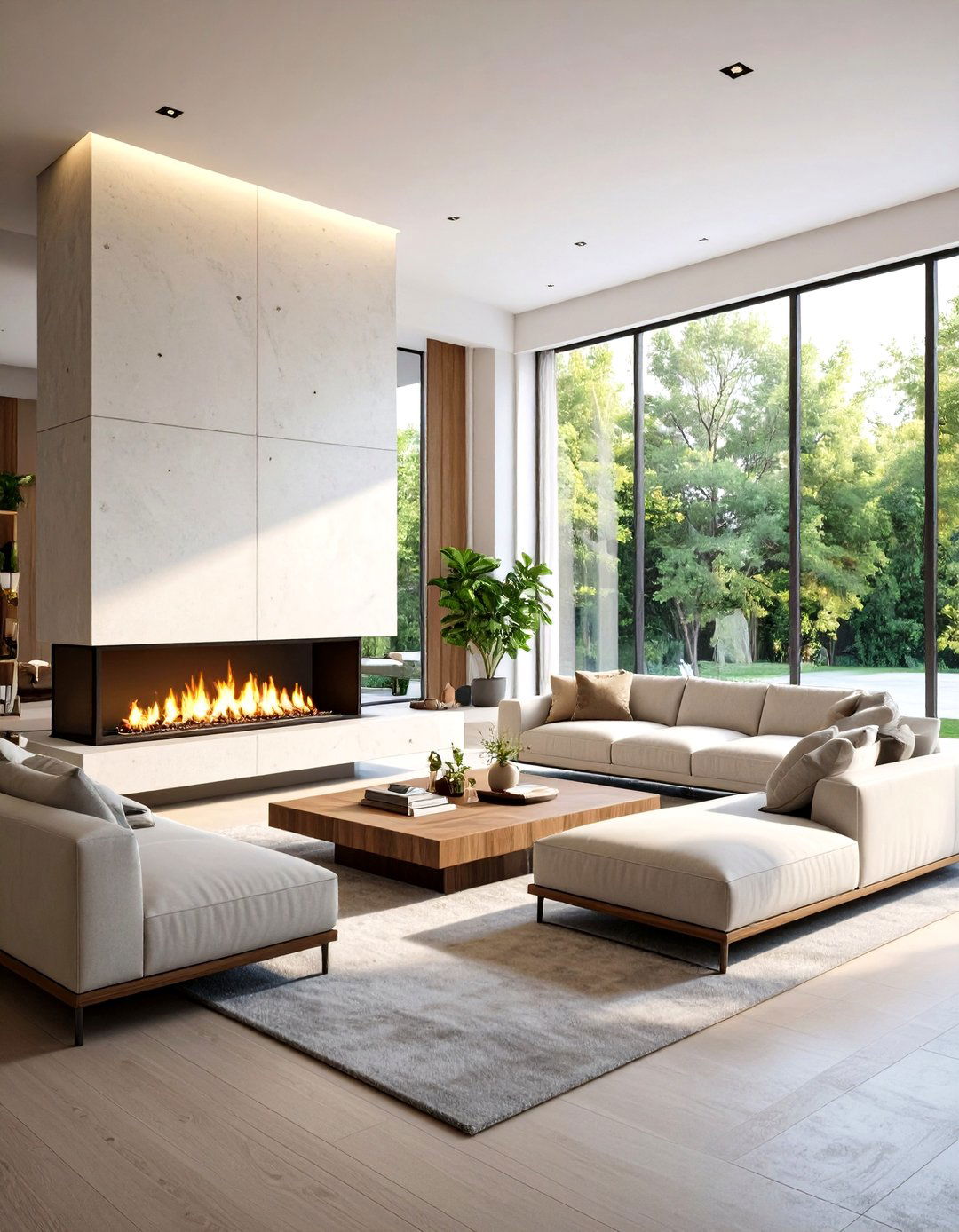 The Living Room With A Floating Hearth - 30 living room with fireplace ideas