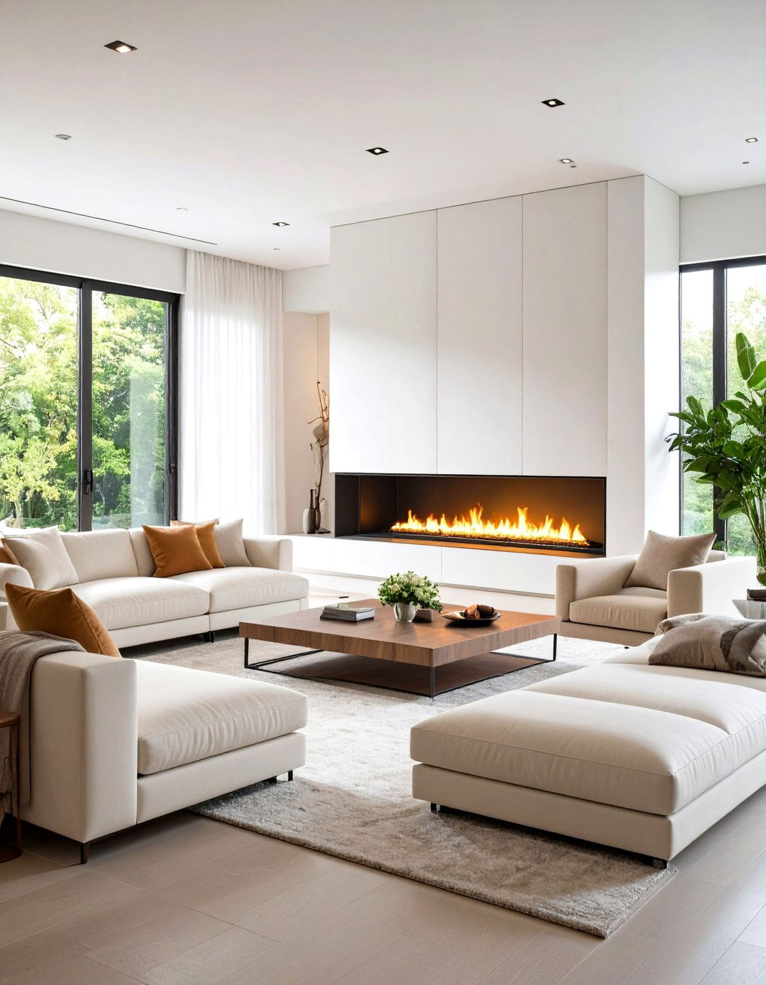 The Living Room With An Ethanol Fireplace - 30 living room with fireplace ideas