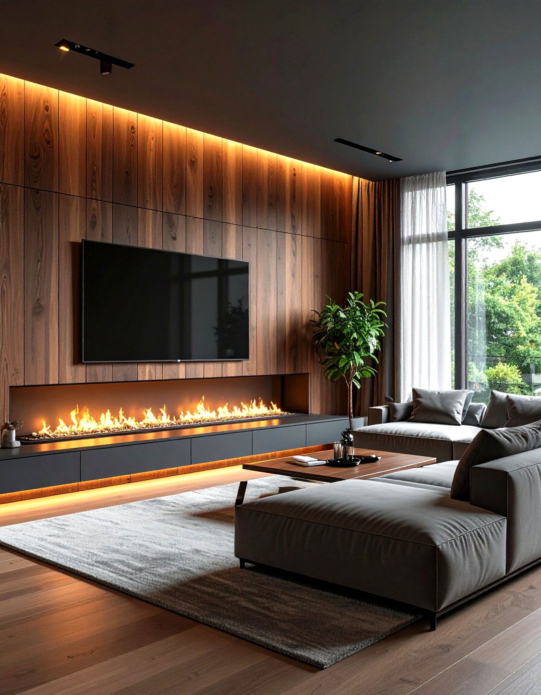 The Living Room With Fireplace And TV - 30 living room with fireplace ideas