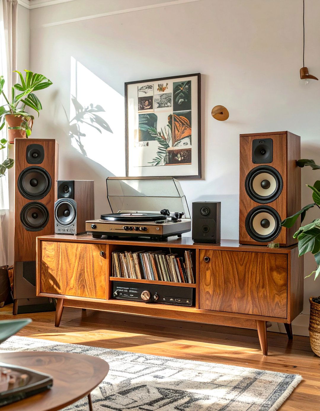 The Living Room with a Focus on Sound - 30 mid century modern living room ideas