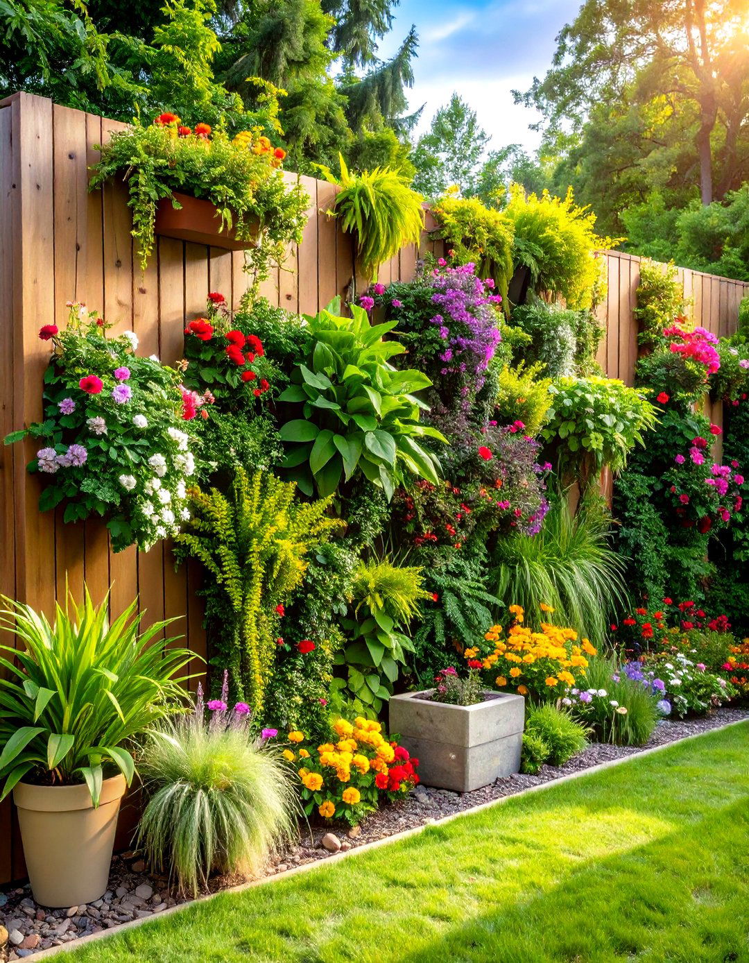 The Living Wall Vertical Garden - 30 deck privacy wall ideas