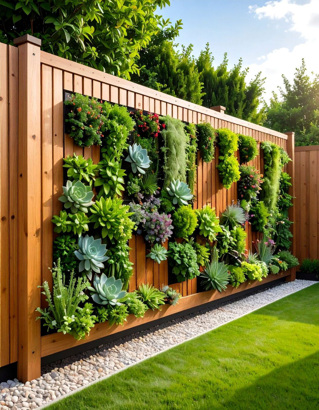 The Living Wall Vertical Garden Fence - 30 fence ideas for backyard
