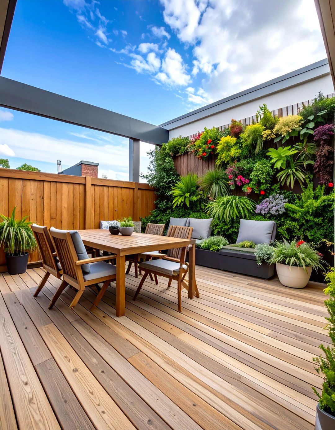 The Living Wall Vertical Garden - 30 deck privacy screen ideas