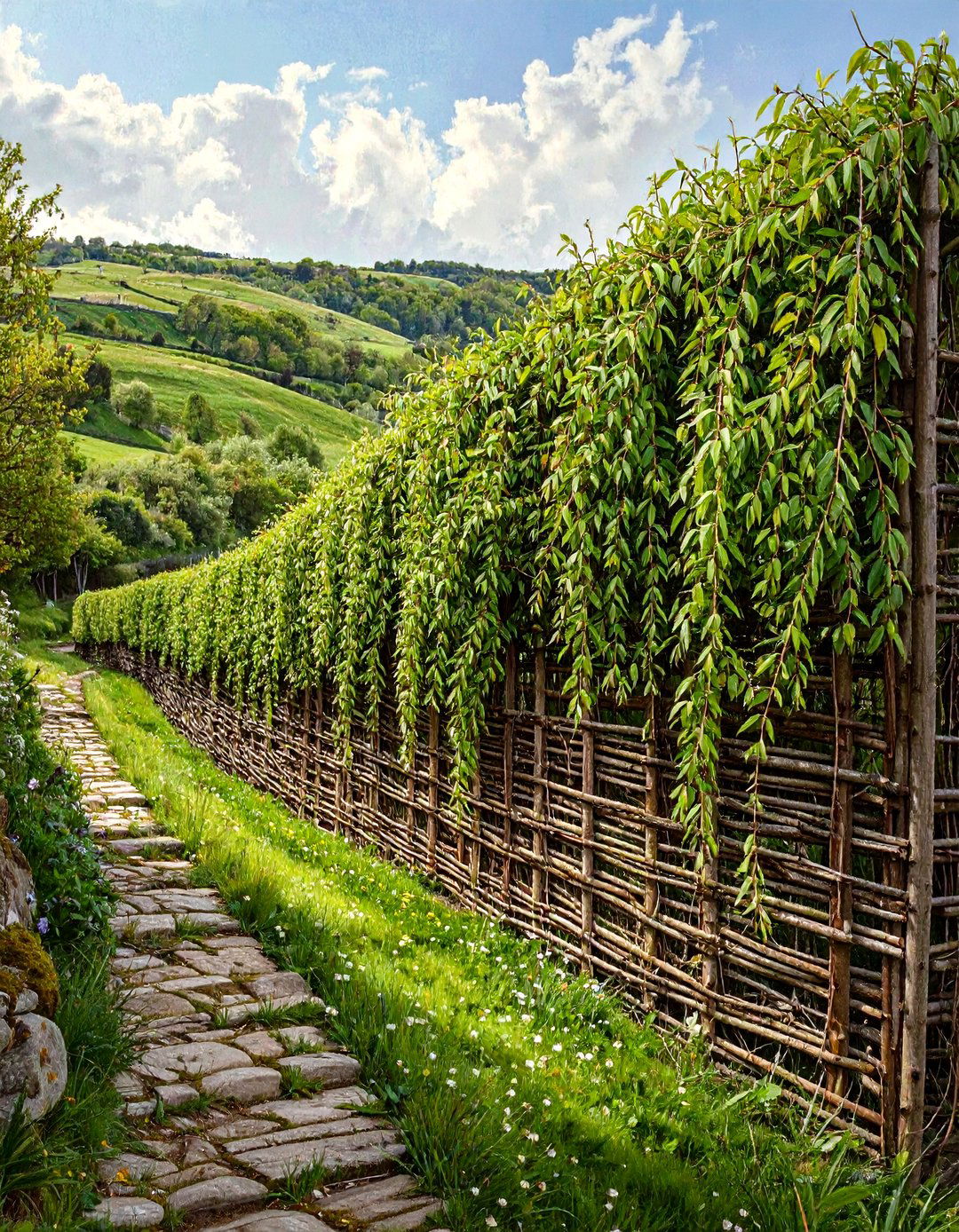 The Living Willow Wall - 30 hillside landscaping ideas on a budget