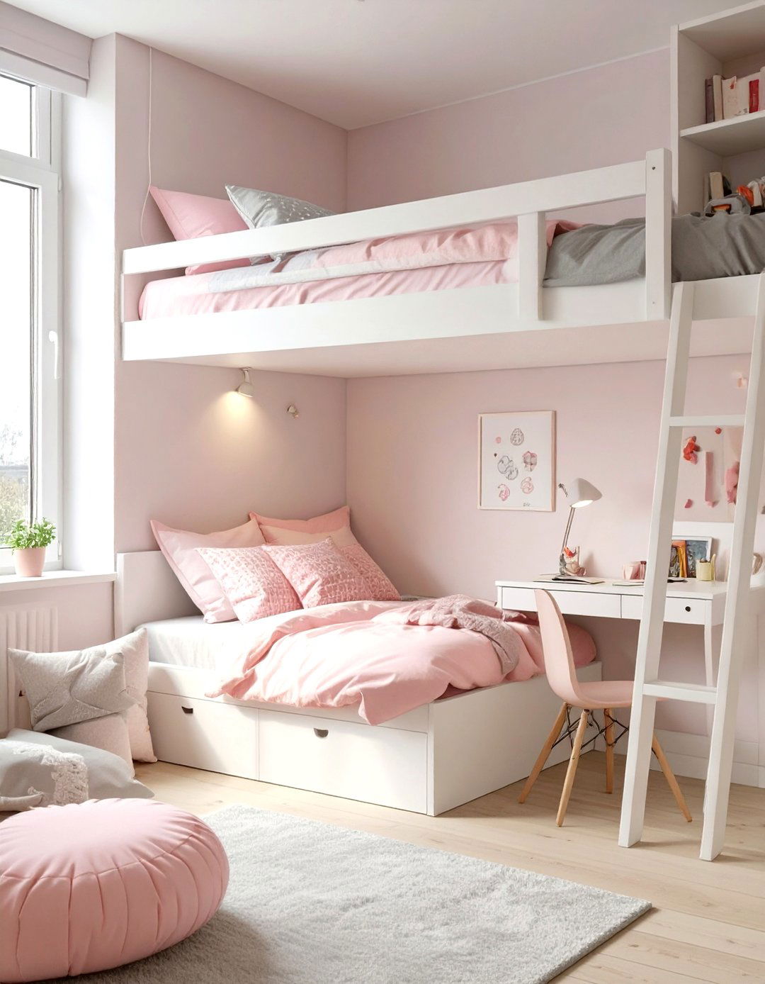 The Loft Bed Sanctuary Bedroom - 30 girl bedroom ideas for small rooms