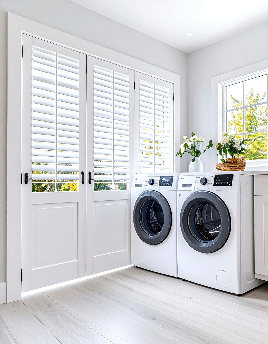 The Louvered Bifold Laundry Door - 30 laundry door ideas