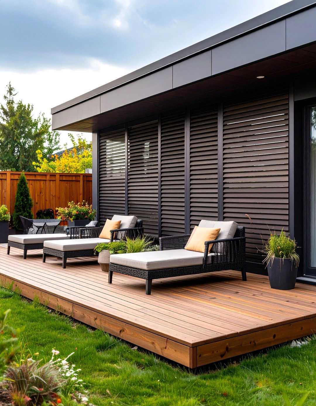 The Louvered Panel System - 30 deck privacy ideas
