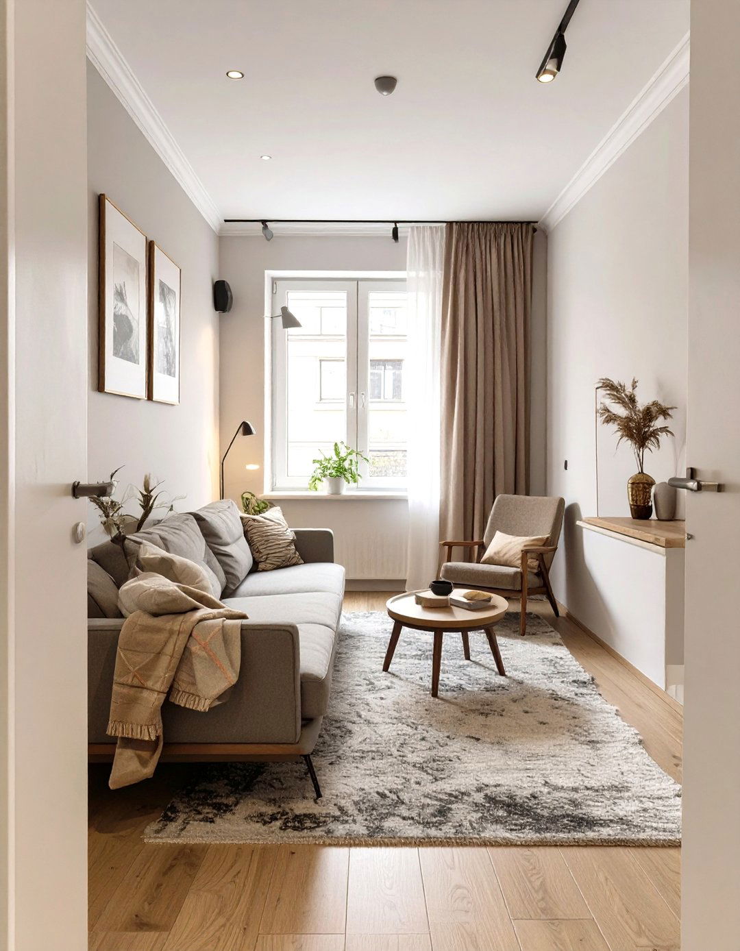 The Loveseat and Chairs Combo - 30 narrow living room ideas