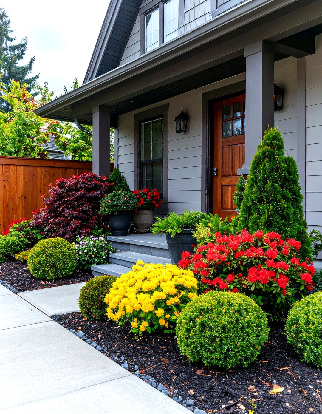 The Low Maintenance Evergreen Foundation - 30 front yard curb appeal ideas