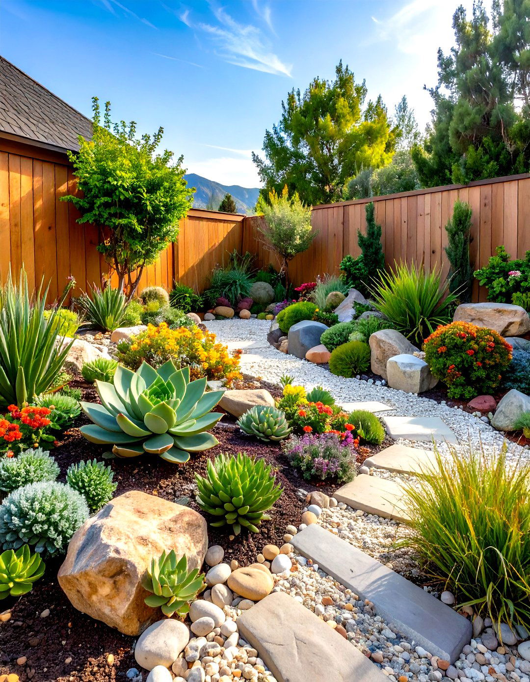 The Low Maintenance Rock Garden - 30 diy landscaping ideas