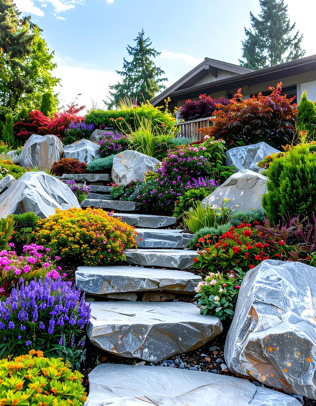 The Low Maintenance Rock Garden Front Yard - 30 landscaping ideas for front yards