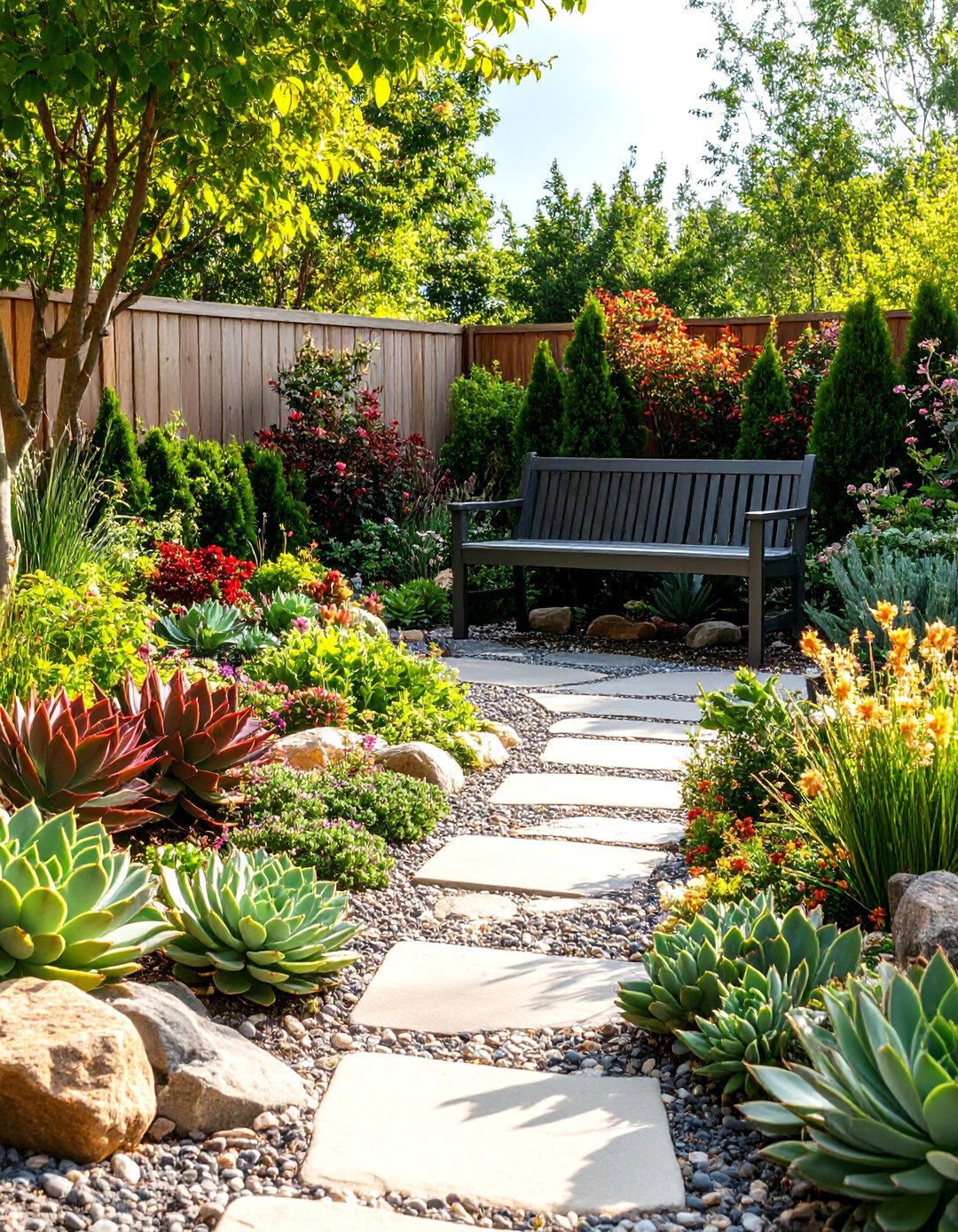 The Low Maintenance Succulent Garden - 30 backyard garden ideas
