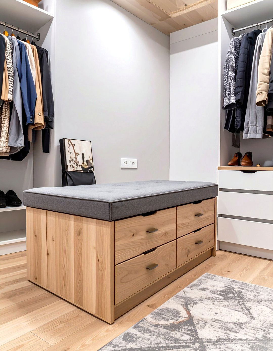 The Low Profile Bench Closet Dresser - 30 closet dresser ideas