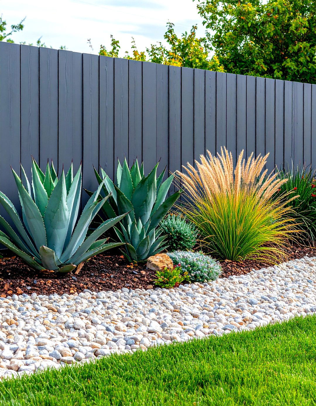 The Low Profile Modern Block Wall - 30 front yard fence ideas
