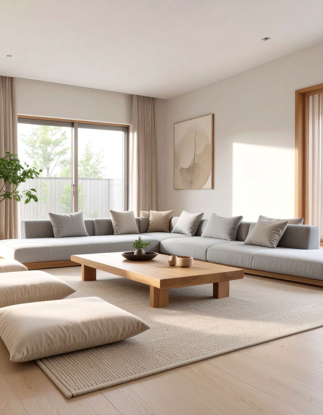 The Low Profile Zen Living Room - 30 extra small apartment living room ideas