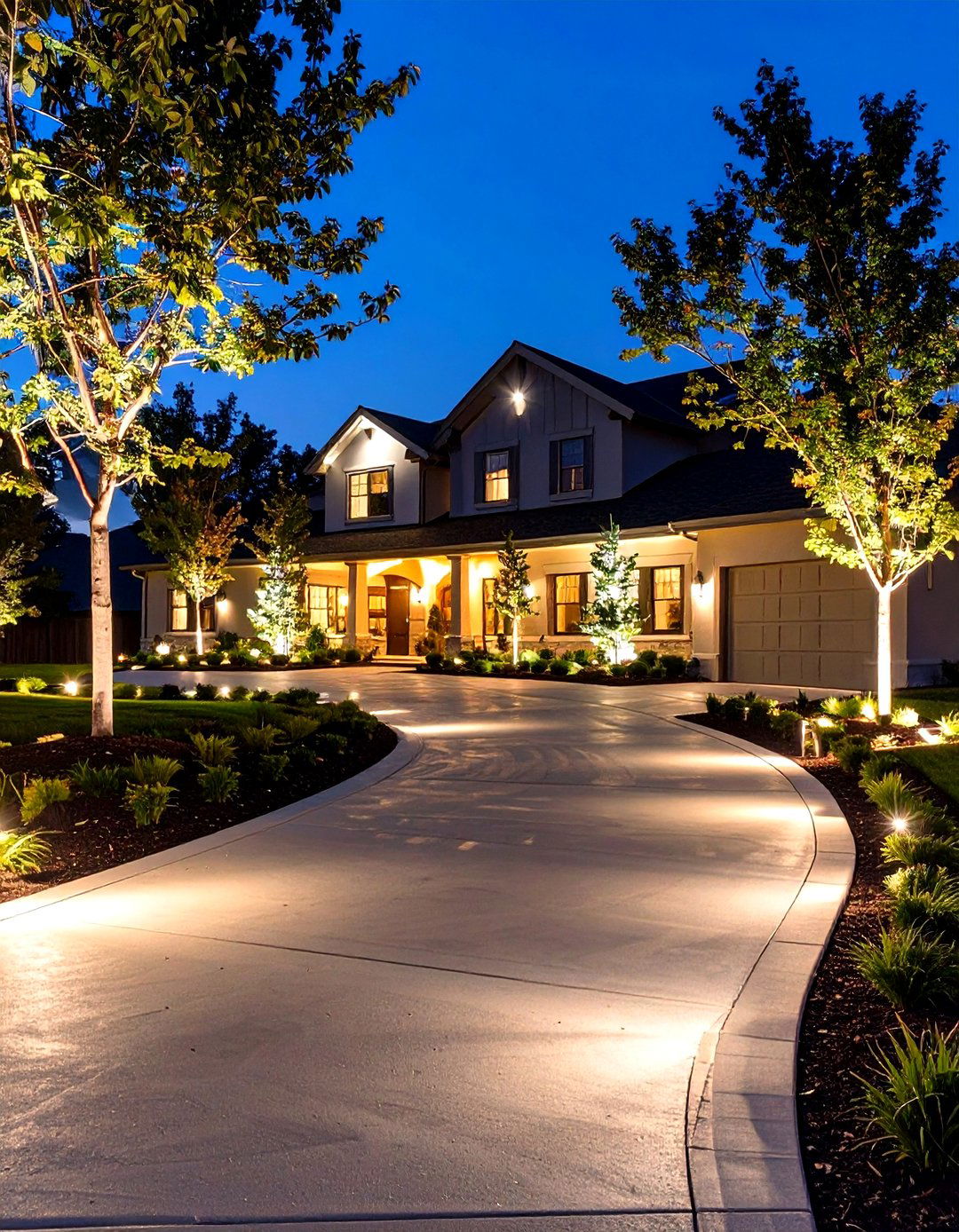 The Low Voltage Lighting Showcase Driveway - 30 half circle driveway landscape ideas