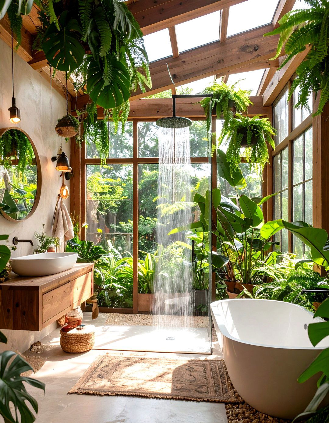 The Lush Greenhouse Bathroom - 30 earthy bathroom ideas