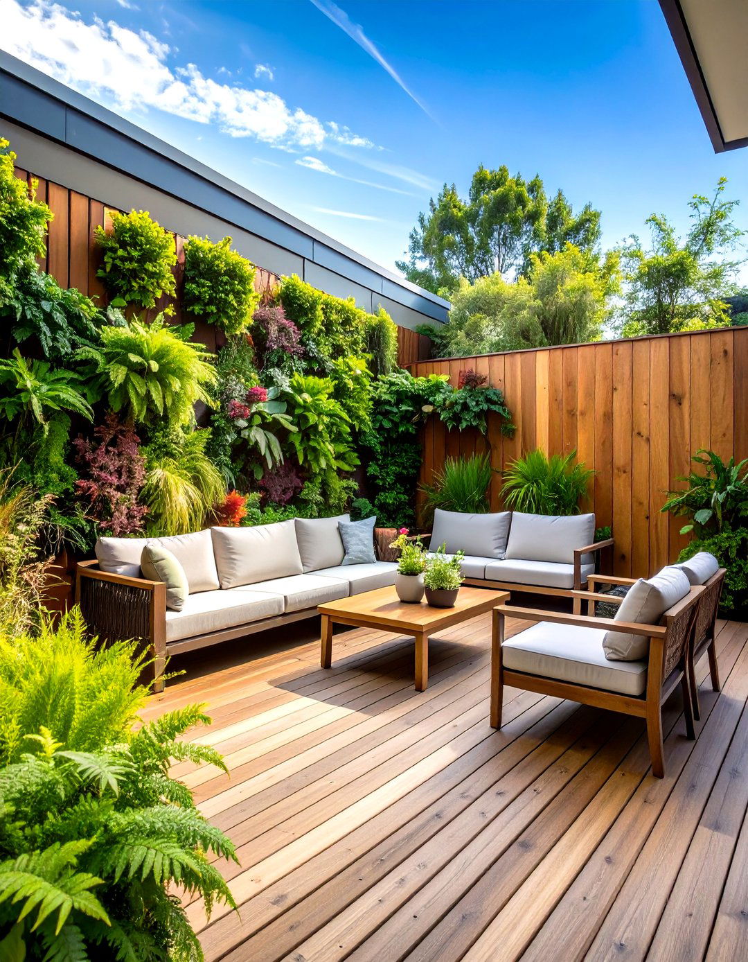 The Lush Living Wall Vertical Garden - 30 deck privacy ideas