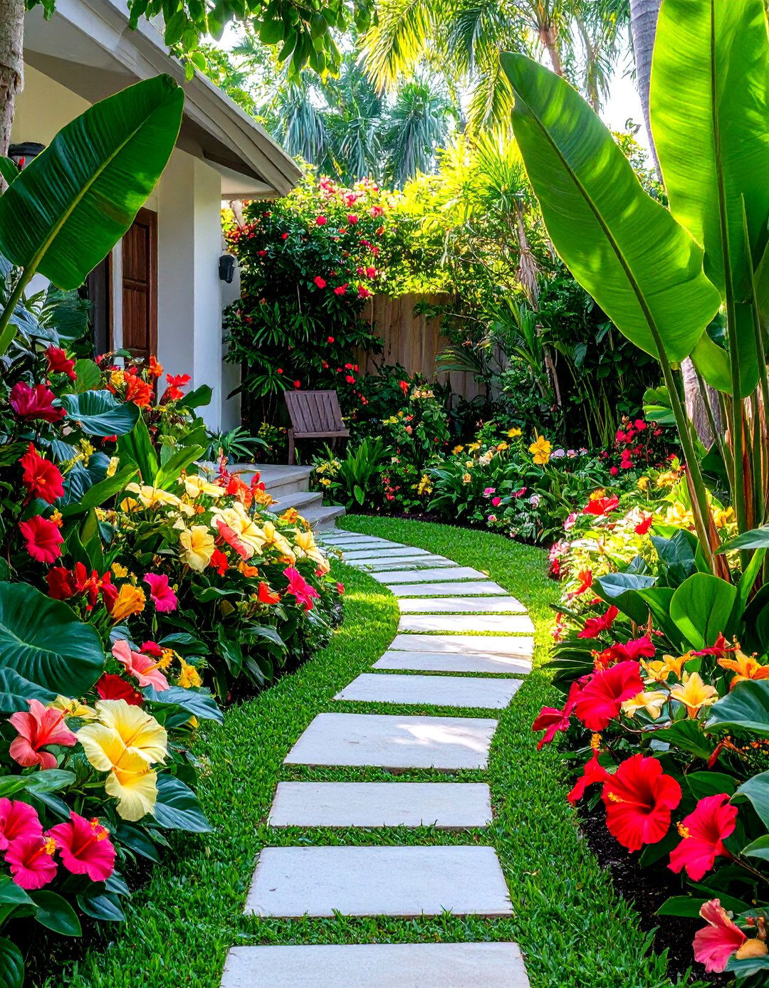 The Lush Tropical Paradise Garden - 30 garden ideas for front yard