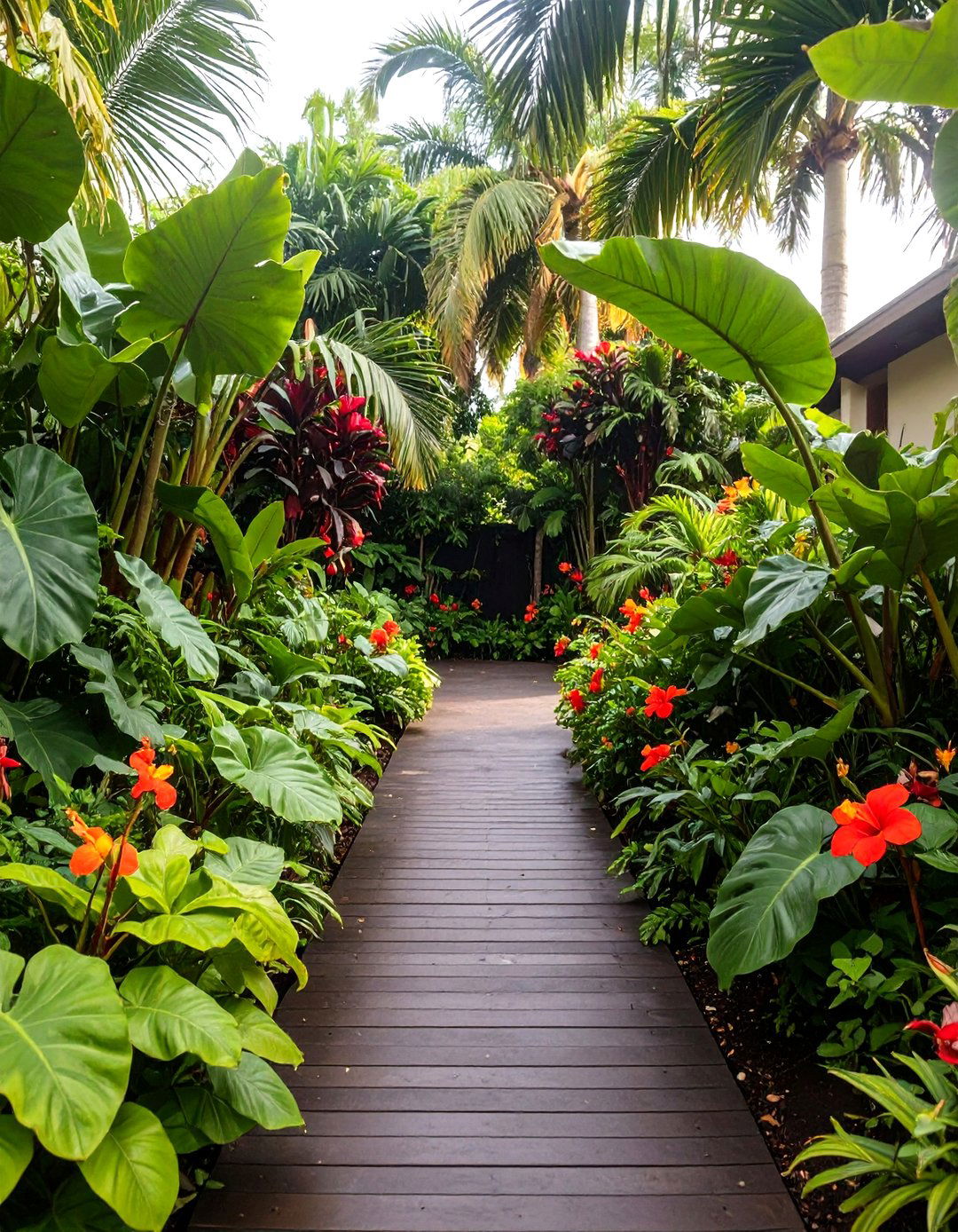 The Lush Tropical Paradise - 30 curb appeal front yard landscaping ideas