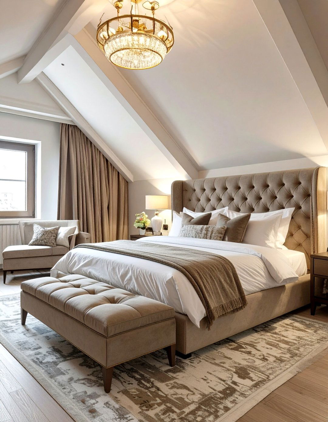 The Luxurious Hotel Suite Attic Bedroom - 30 attic bedroom ideas
