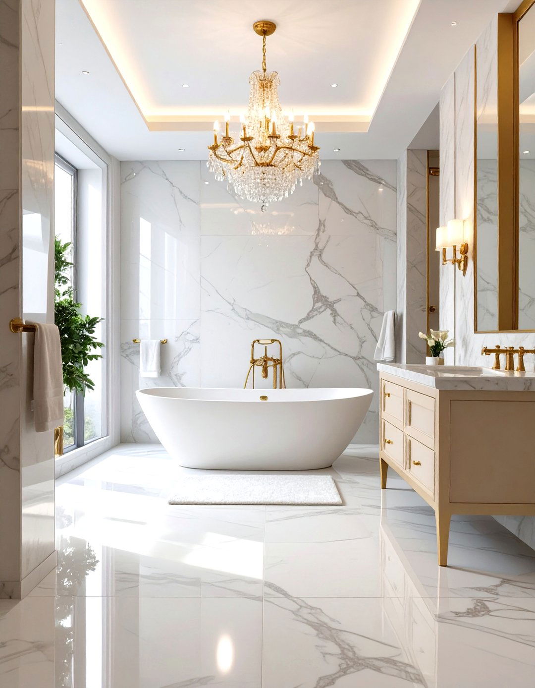 The Luxurious Marble Bathroom - 30 master bathroom ideas photo gallery