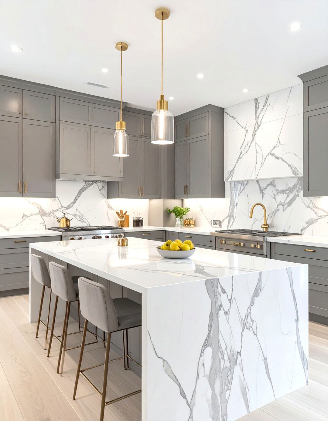 The Luxurious Marble Kitchen - 30 free online kitchen design ideas