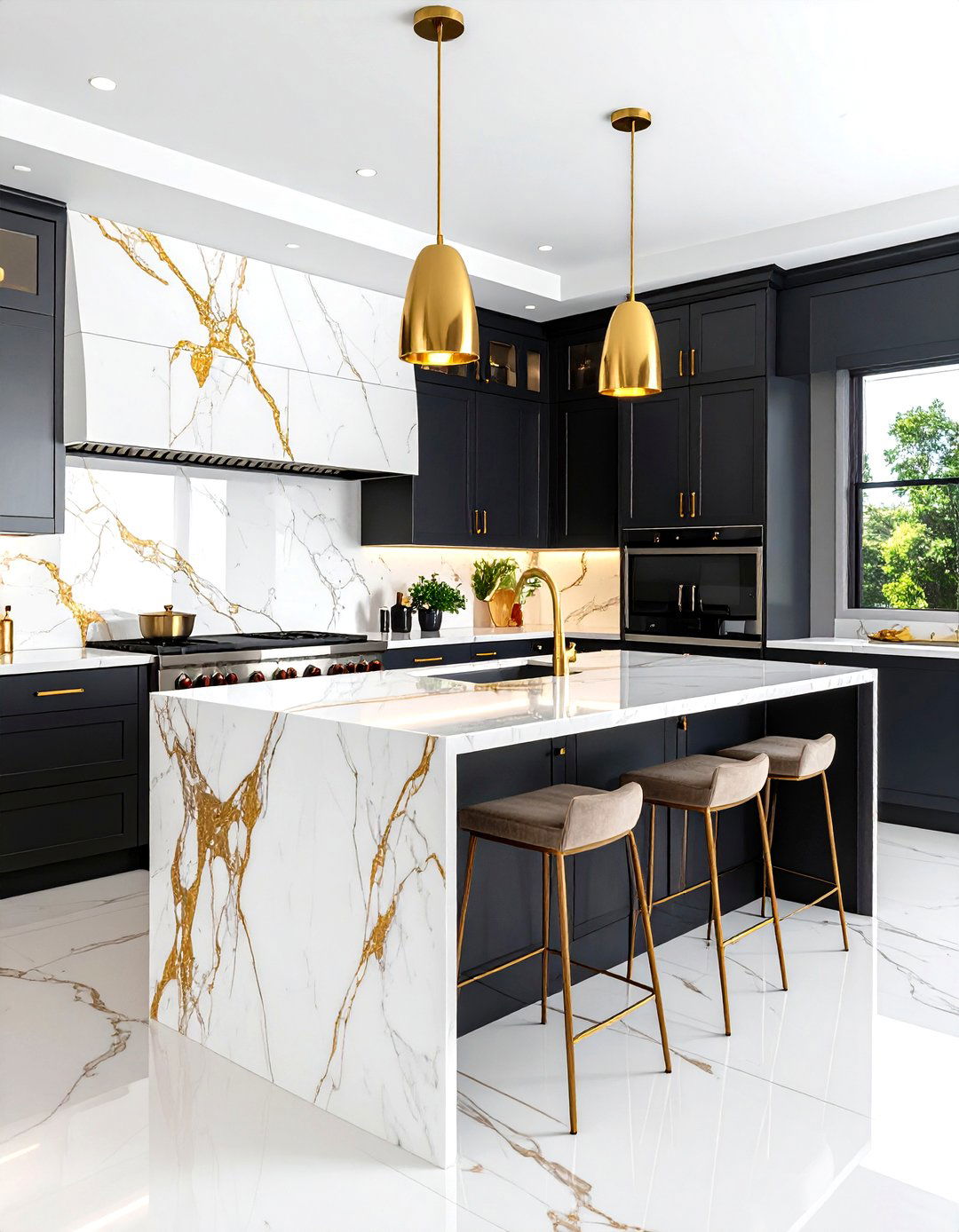 The Luxurious Marble Kitchen - 30 kitchen renovations ideas
