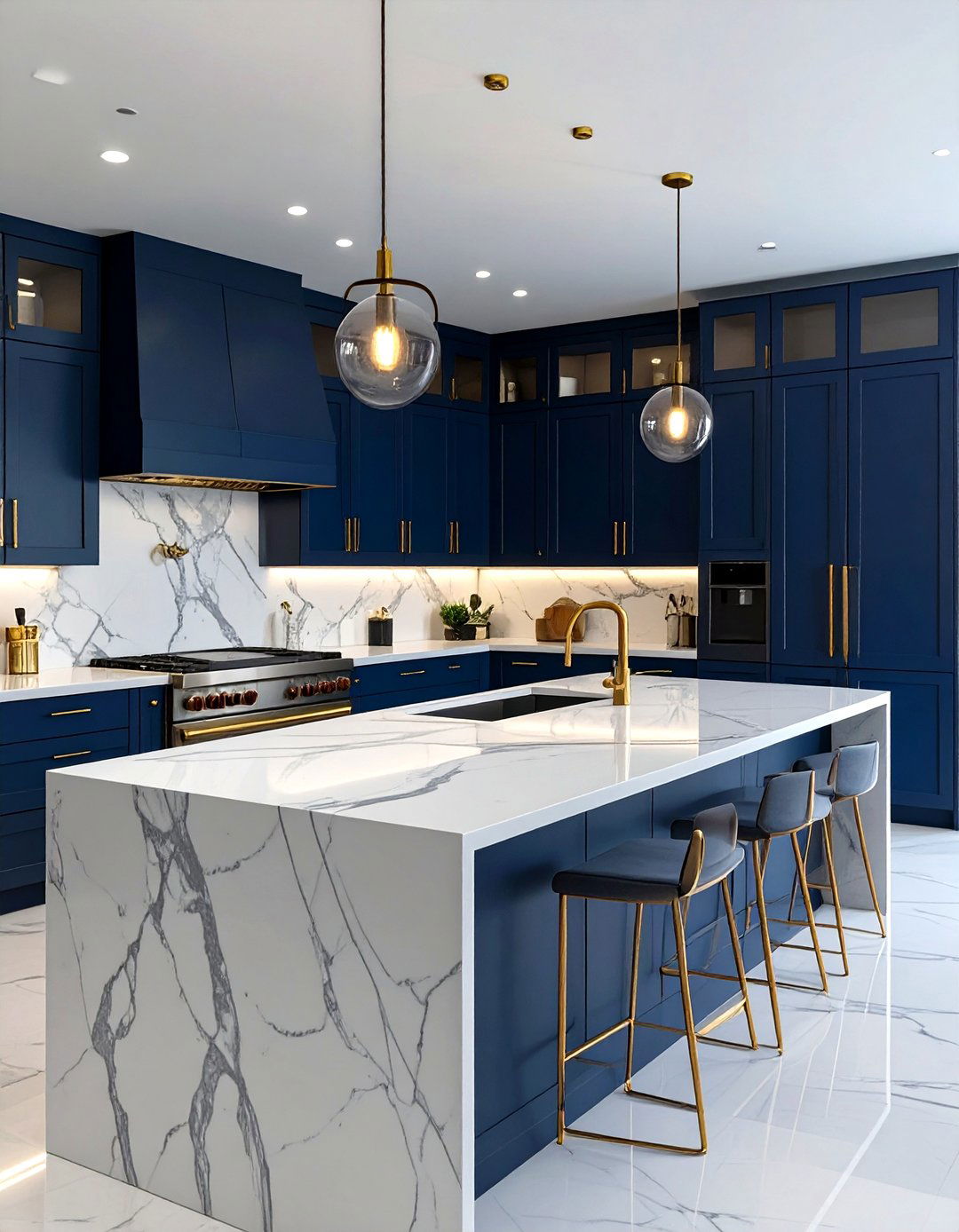 The Luxurious Marble Kitchen - 30 custom kitchen design ideas