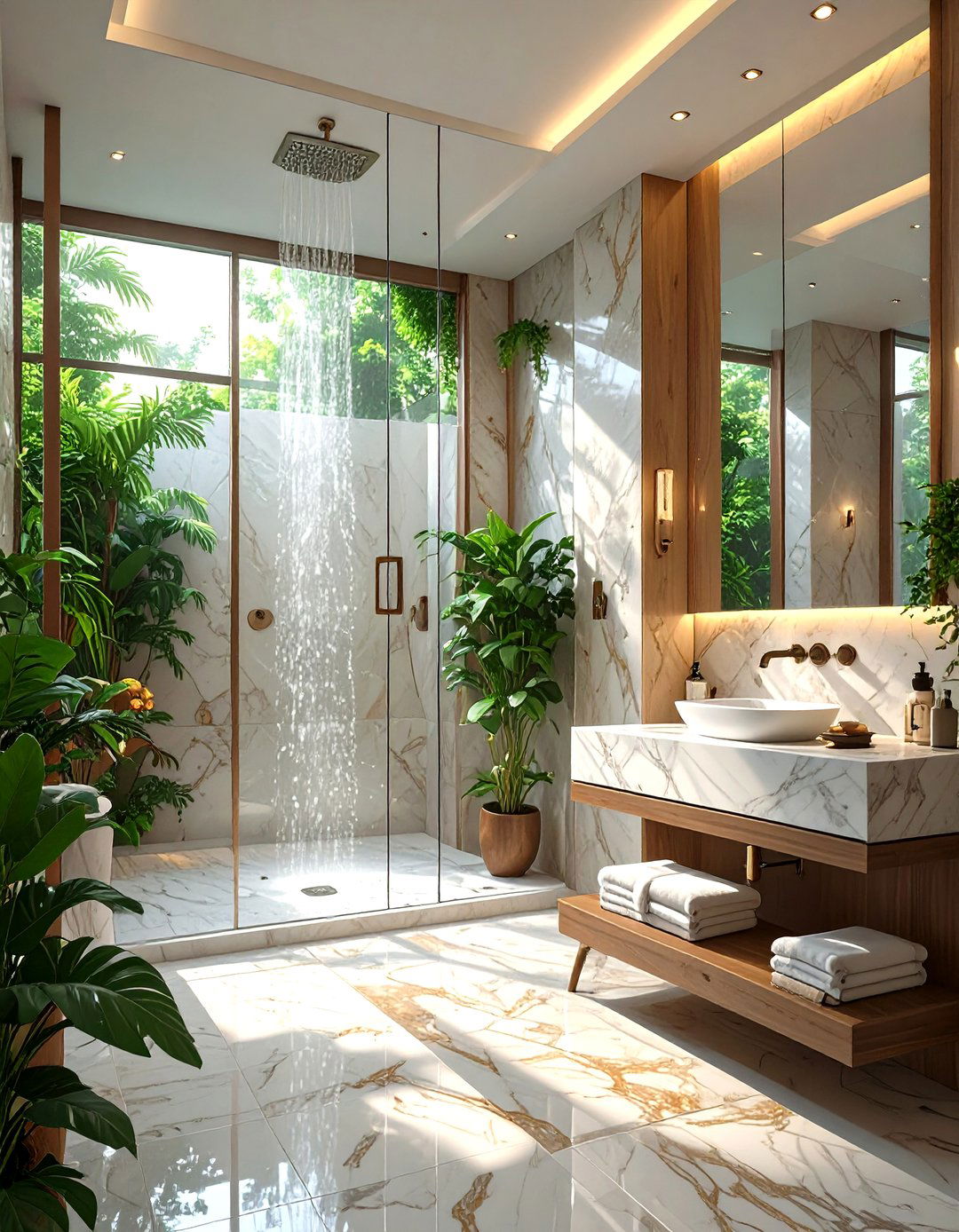 The Luxurious Marble Steam Shower - 30 bathroom shower designs