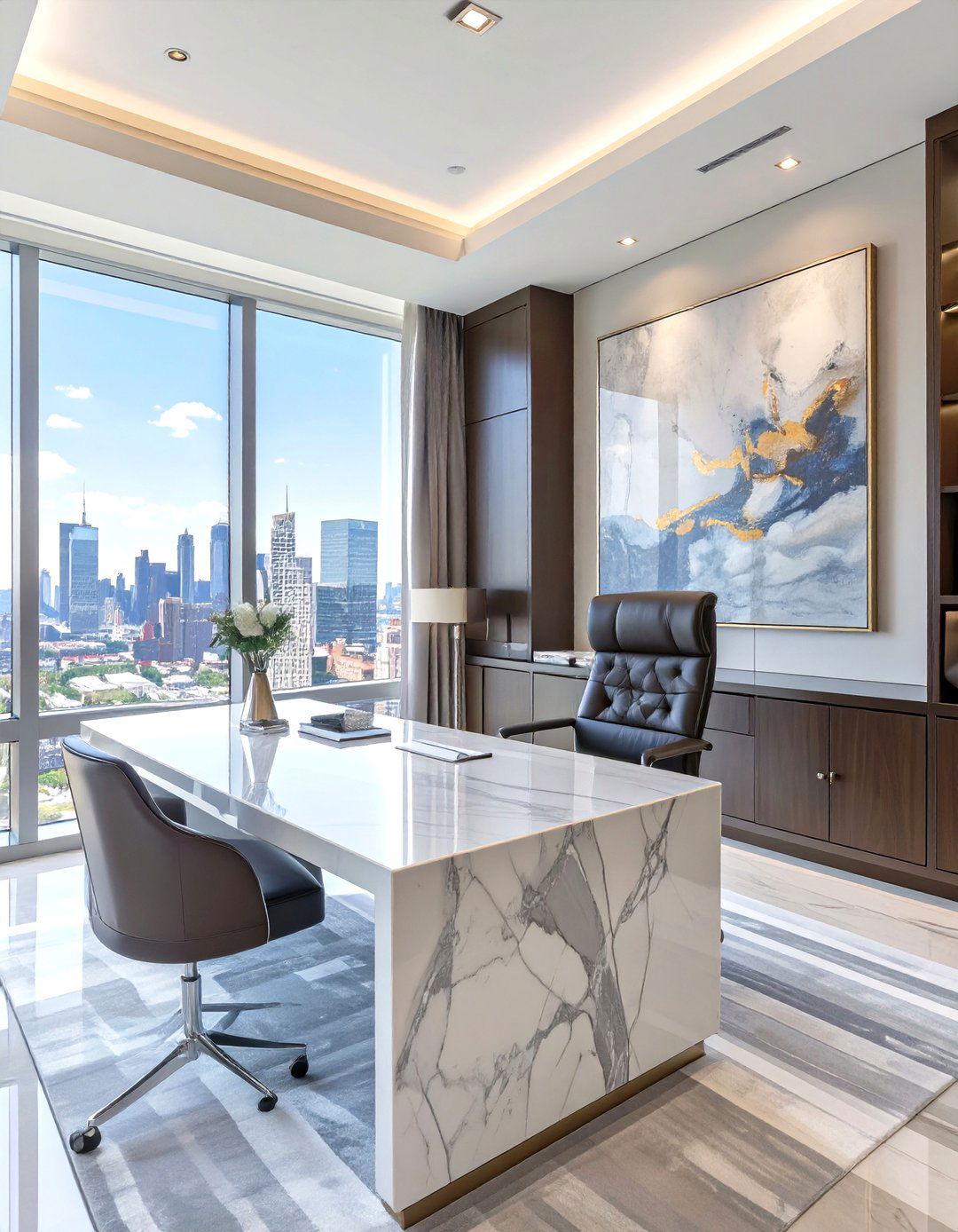 The Luxury Executive Suite Home Office - 30 mens home office ideas
