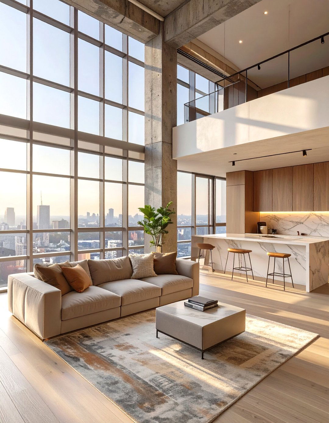 30 AI Industrial Loft Design Ideas for Urban Living - We Love Home Blog - Luxury Industrial Loft Penthouse For Investment