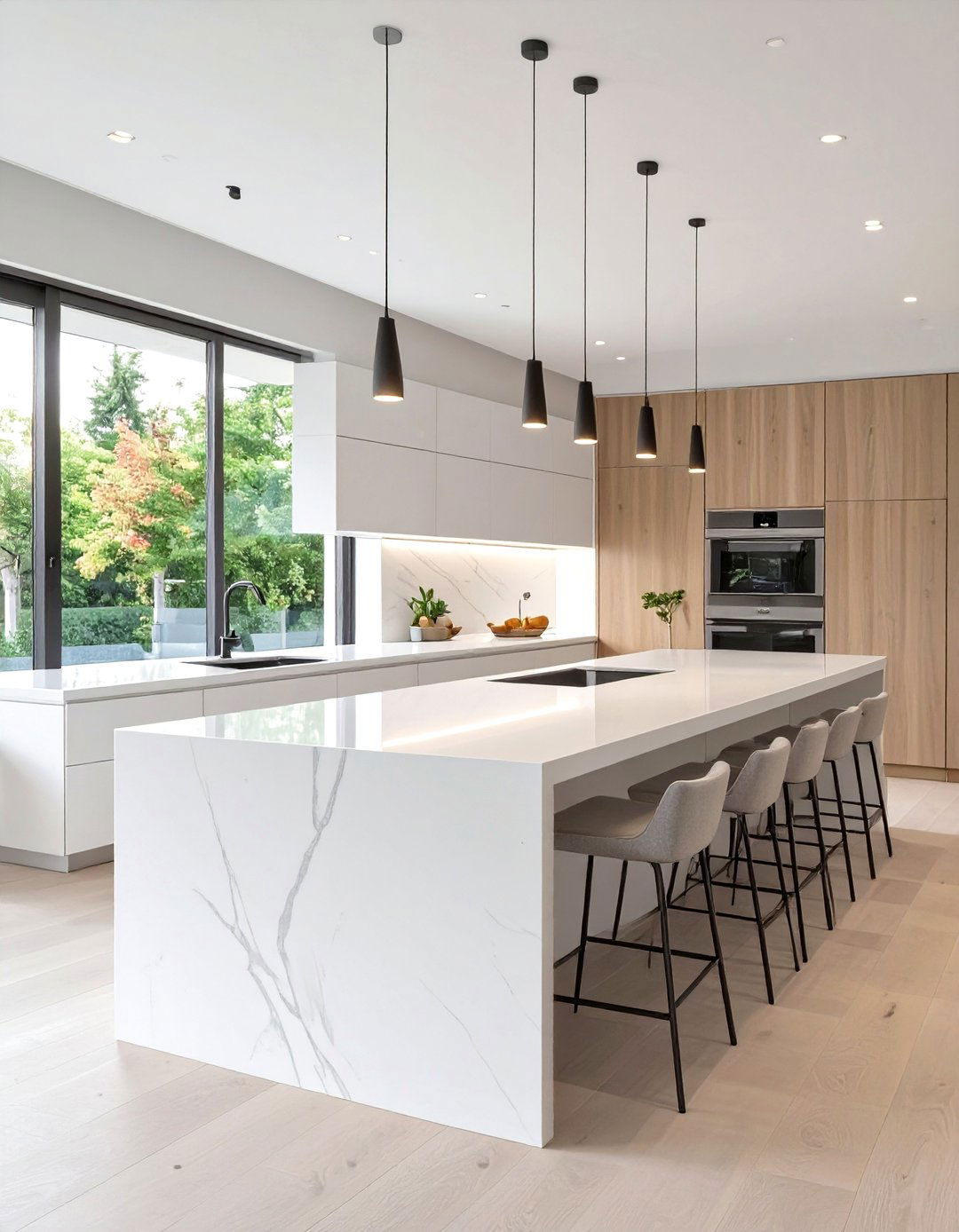 The Luxury Kitchen with a Cantilevered Island - 30 contemporary luxury modern kitchen designs