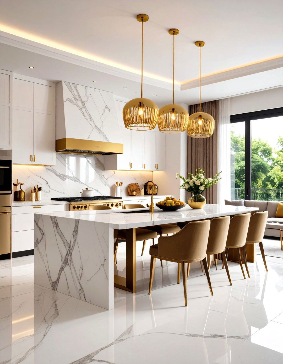 The Luxury Marble Kitchen Dining Room - 30 kitchen dining room ideas