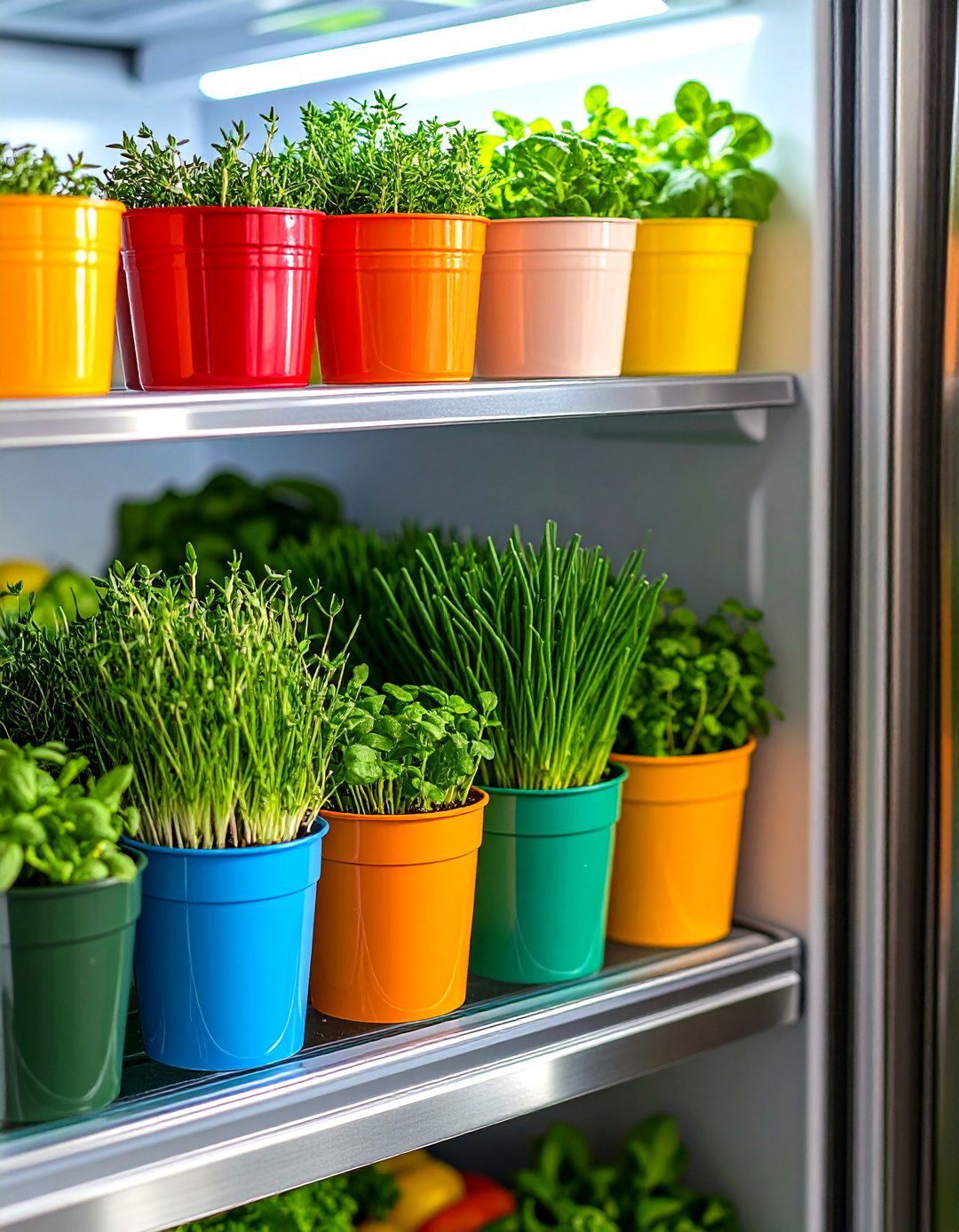 The Magnetic Fridge Planter Herb Garden - 30 indoor herb garden ideas