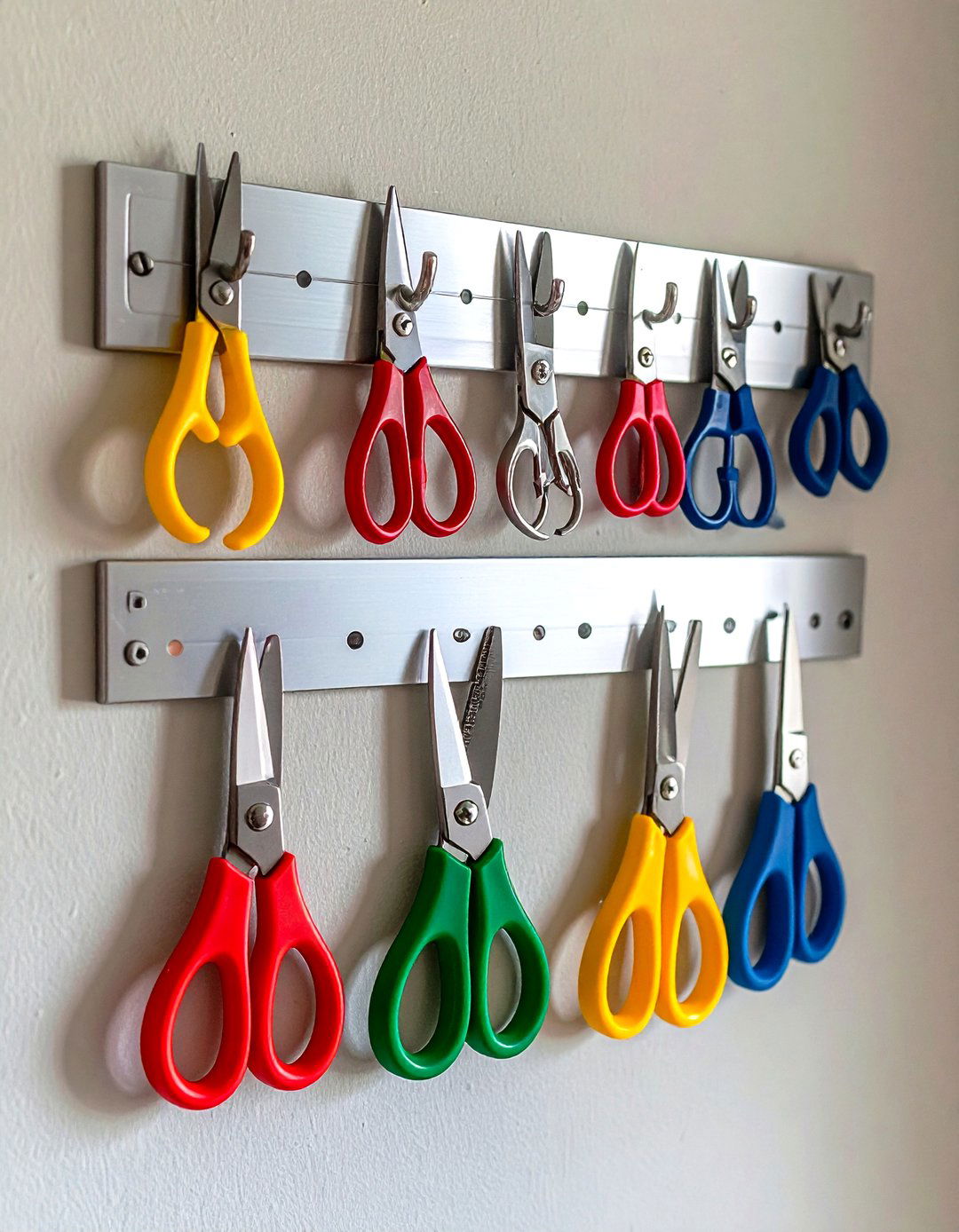 The Magnetic Wall Strip - 30 dorm storage ideas