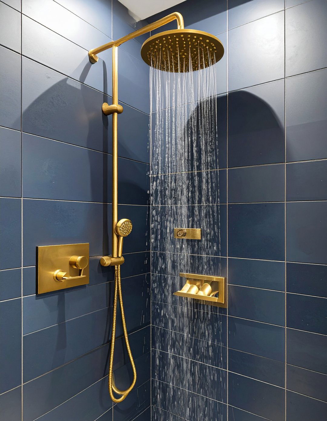 The Marble Effect Porcelain Shower - 30 modern small bathroom walk in shower ideas
