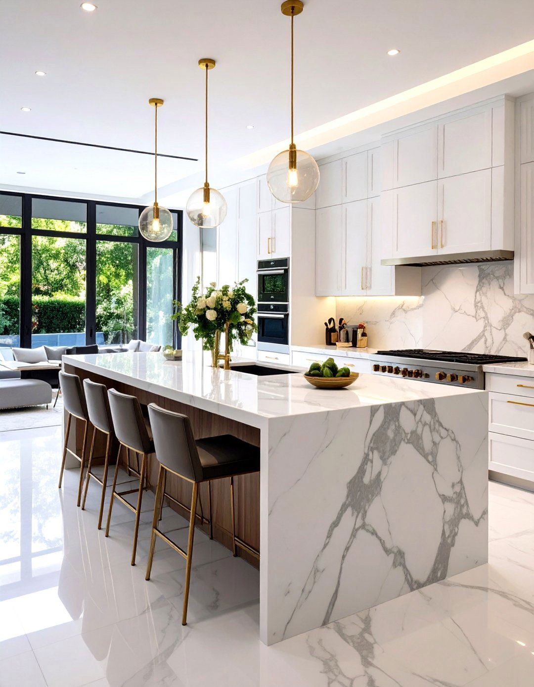 The Marble Monolith Kitchen - 30 italian kitchen design ideas