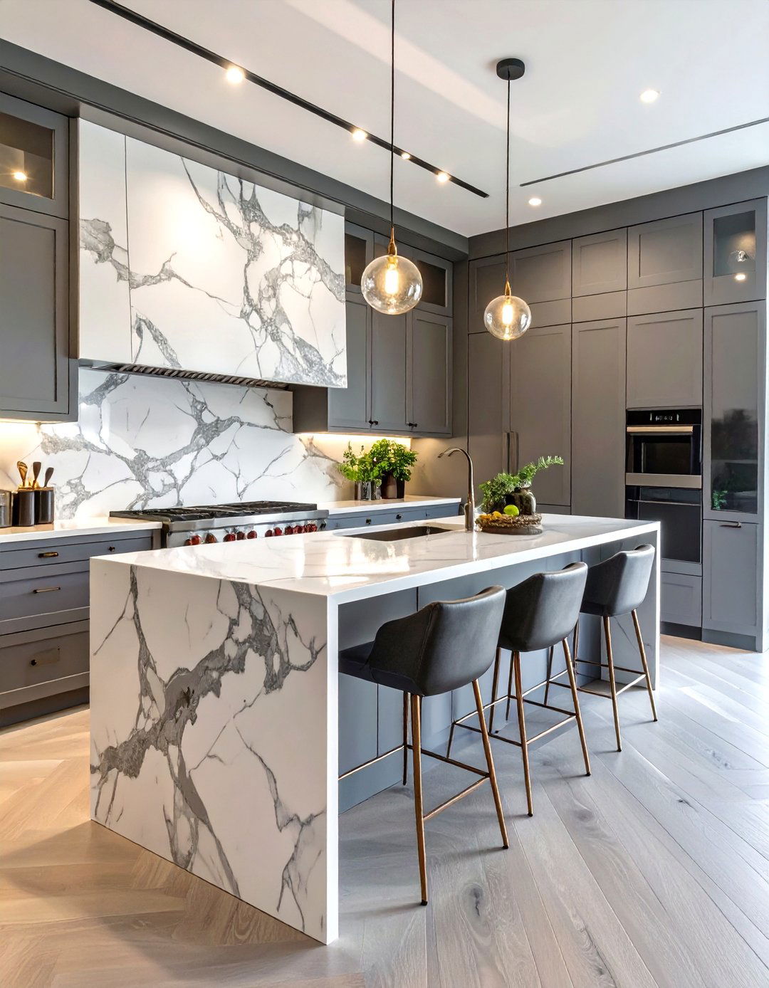 The Marble Statement Kitchen - 30 beautiful kitchen designs