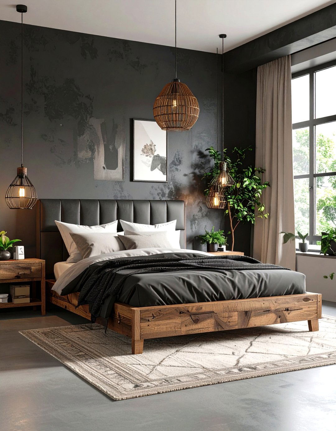The Masculine Industrial Bedroom - 30 elegant master bedroom ideas