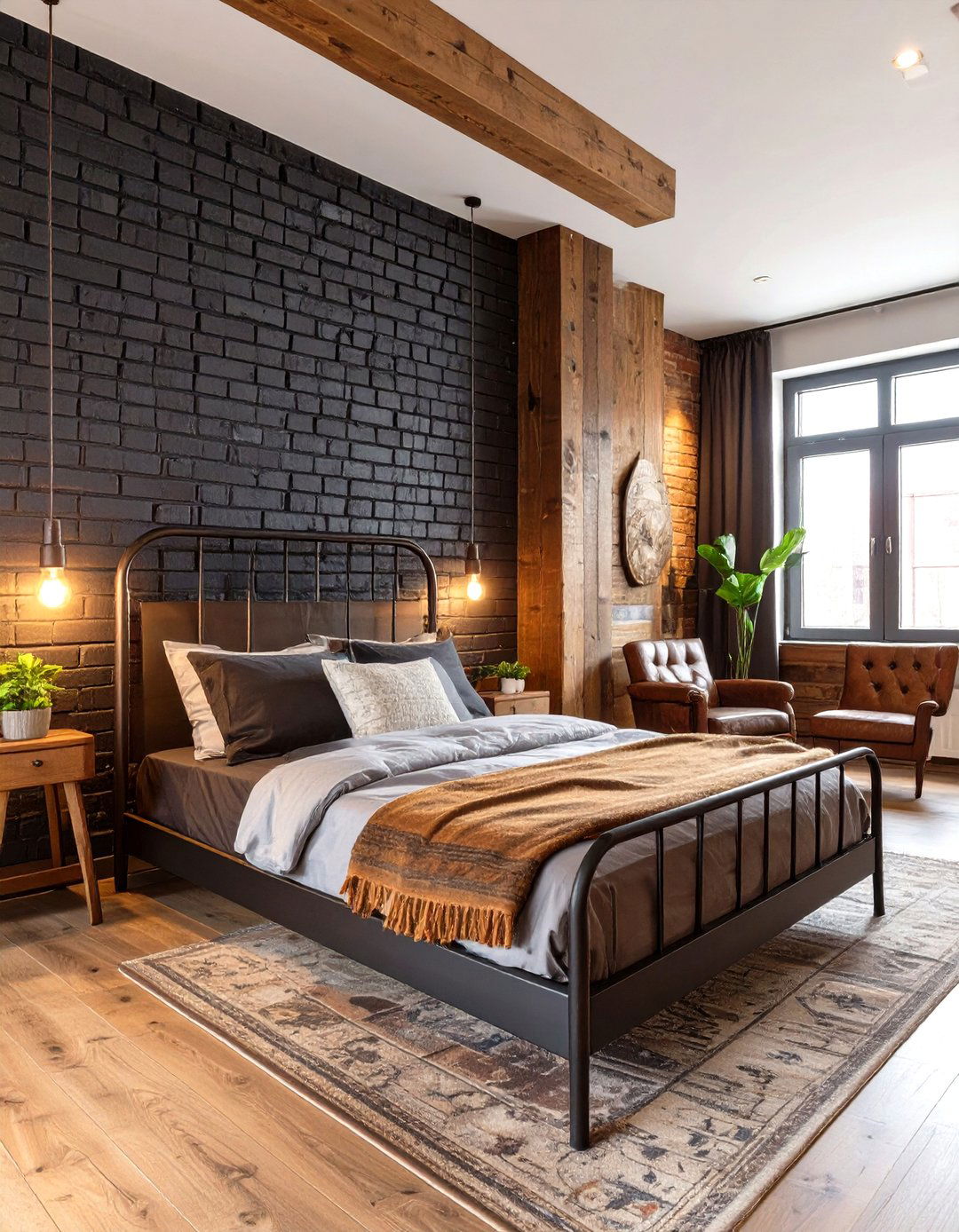 The Masculine Industrial Bedroom - 30 bedroom picture ideas