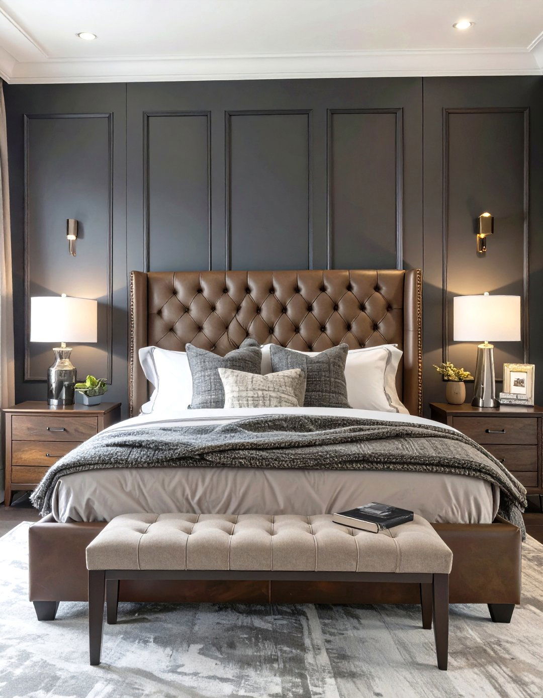 The Masculine Tailored Bedroom - 30 luxury bedroom interior design ideas