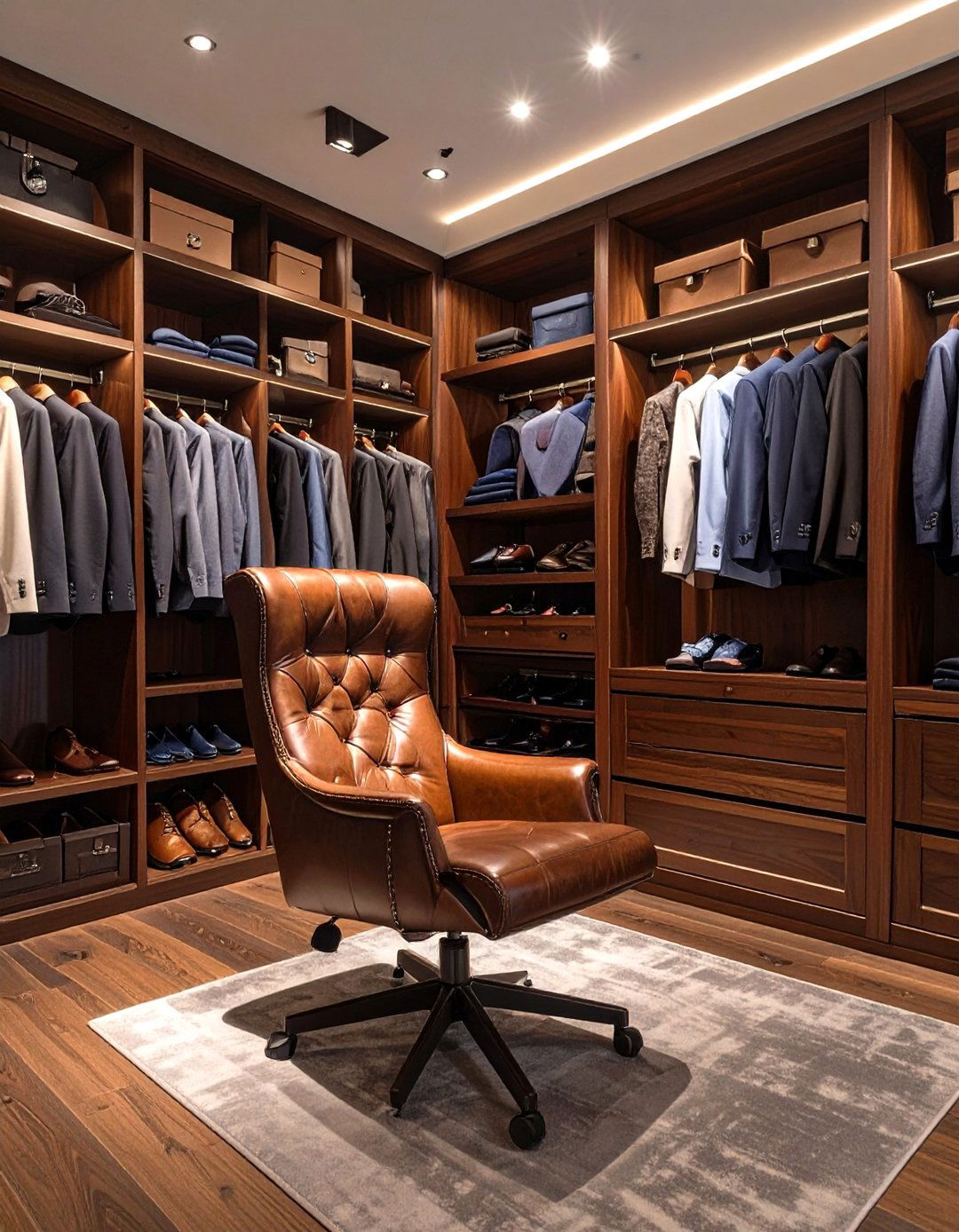 The Masculine Tailored Closet - 30 closet makeover ideas