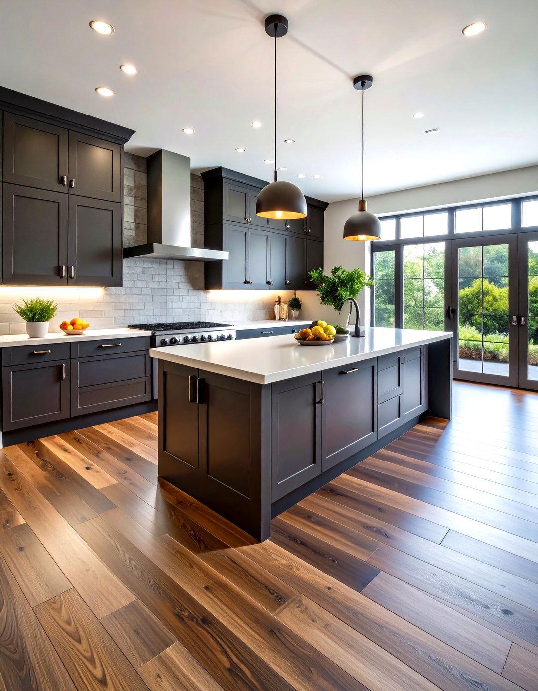 The Matching Grout and Wood Tone - 30 kitchen tile to wood floor transition ideas