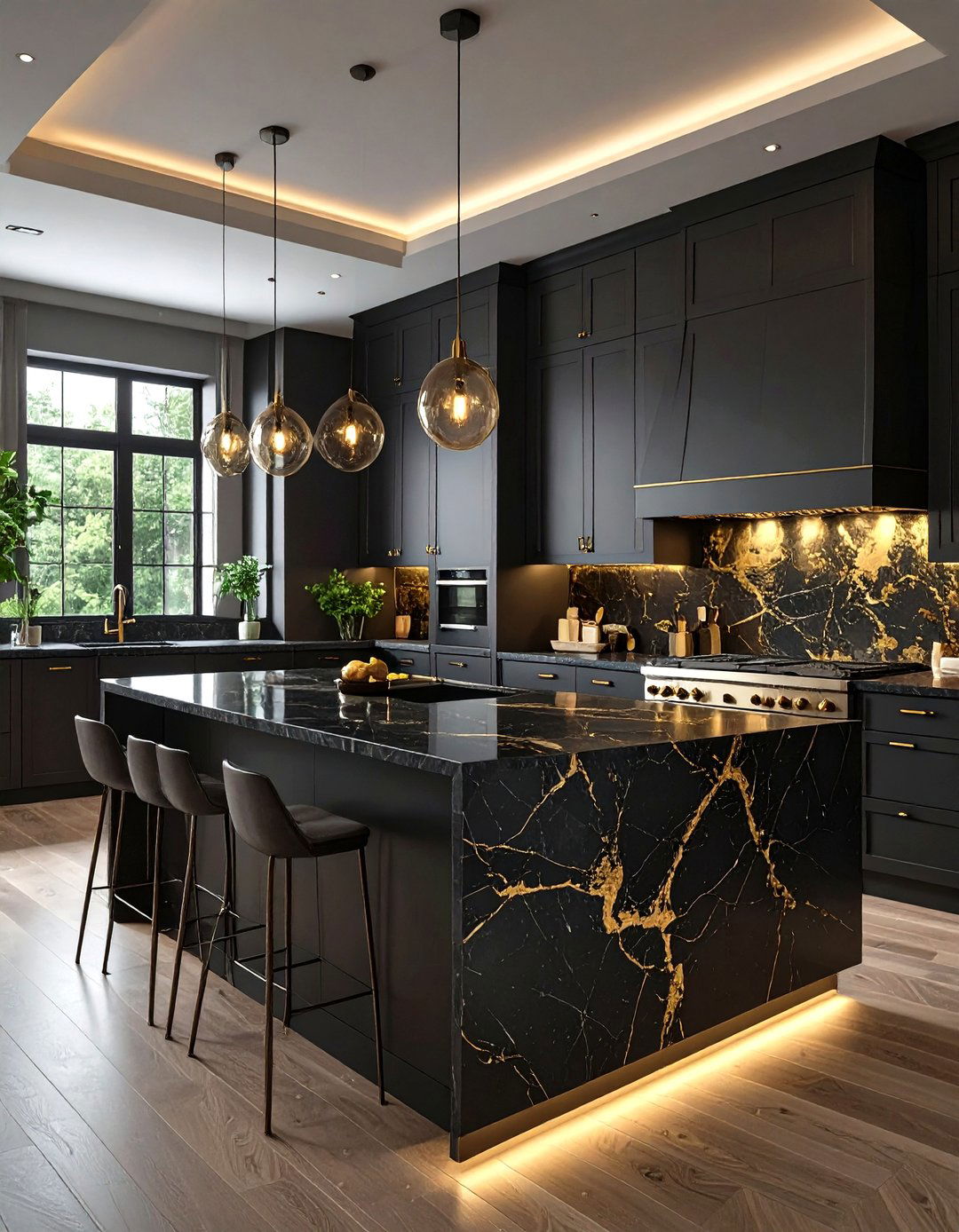The Matte Black Kitchen - 30 modern kitchen designs photo gallery